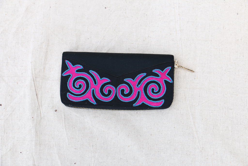 彝族传统纹样钱包（粉色）